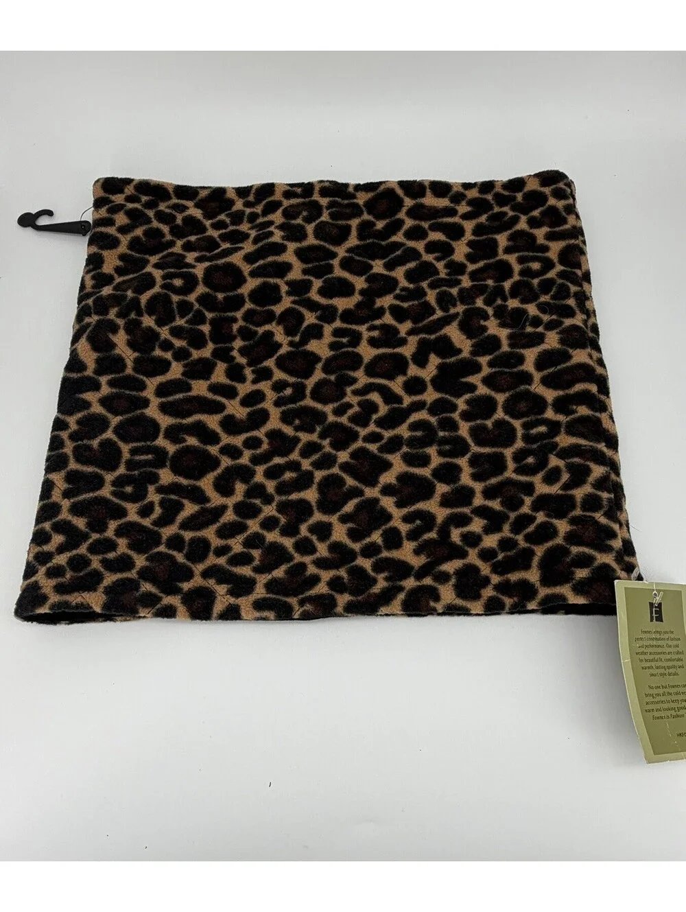Fownes Leopard Print Faux Fur Neck Warmer Infinity Scarf One Size NWT
